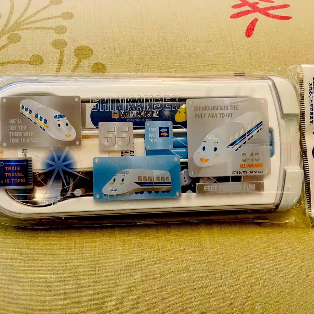 Sanrio Shinkansen Japanese bullet train chopsticks fork spoon set New 2009